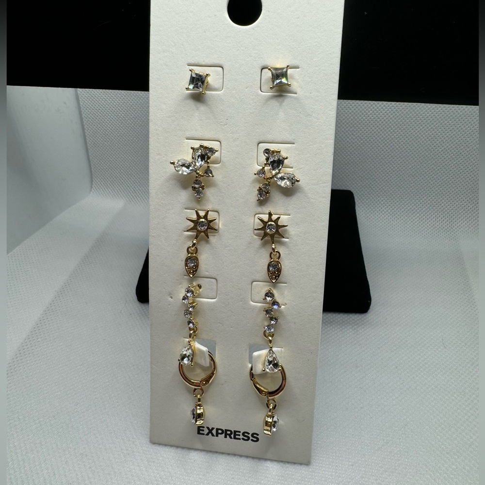 NWT Express Gold Earrings *4 pairs